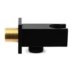   Zuhanytartó, Arezzo design zuhanytartó gégecső csatlakozóval, fekete AR-8025MB