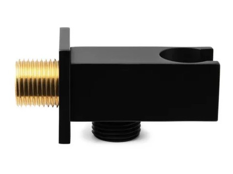 Zuhanytartó, Arezzo design zuhanytartó gégecső csatlakozóval, fekete AR-8025MB