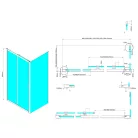 Zuhanykabin, Aqualine Ugga zuhanykabin 100x80 cm, átlátszó üveggel ATS100-01