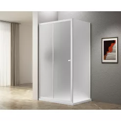   Zuhanykabin, Aqualine Ugga zuhanykabin 100x90 cm, brick üveggel, fehér AWS100-02