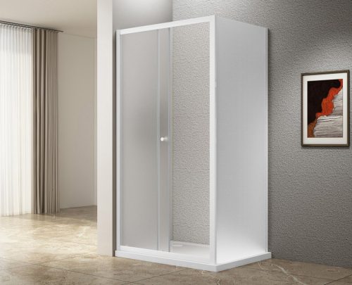 Zuhanykabin, Aqualine Ugga zuhanykabin 110x80 cm, brick üveggel, fehér AWS110-01