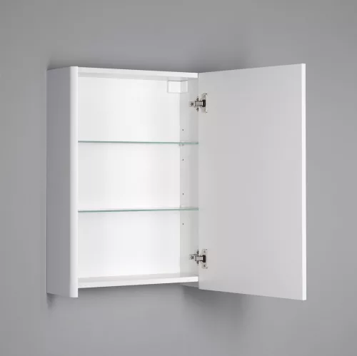 Felső szekrény, Aqualine Deneb tükrös szekrény 50x70x18 cm, matt fehér DN050