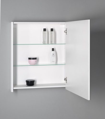 Felső szekrény, Aqualine Deneb tükrös szekrény 60x70x18 cm, matt fehér DN060