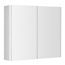   Felső szekrény, Aqualine Deneb tükrös szekrény 80x70x18 cm, matt fehér DN080