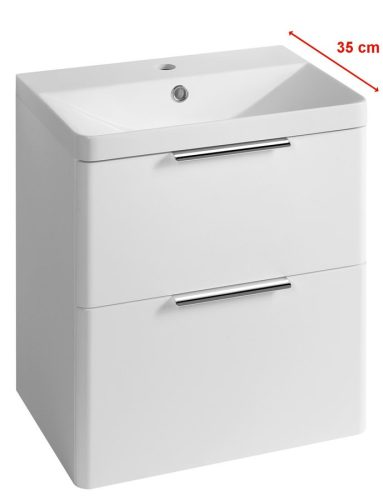 Alsó szekrény, Aqualine Deneb mosdótartó szekrény 50,5x55x43,5 cm, matt fehér DN254
