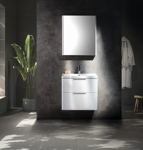 Alsó szekrény, Aqualine Deneb mosdótartó szekrény 50,5x55x43,5 cm, matt fehér DN254