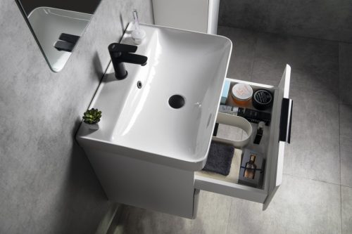 Alsó szekrény, Aqualine Deneb mosdótartó szekrény 56,5x55x43,5 cm, matt fehér DN260