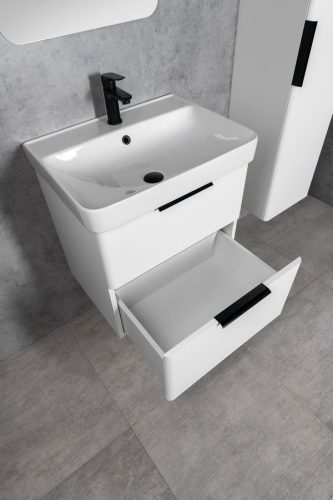 Alsó szekrény, Aqualine Deneb mosdótartó szekrény 56,5x55x43,5 cm, matt fehér DN260