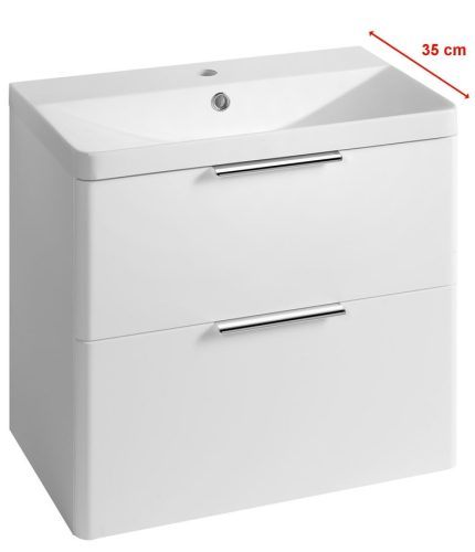 Alsó szekrény, Aqualine Deneb mosdótartó szekrény 60,5x55x34,5 cm, matt fehér DN264