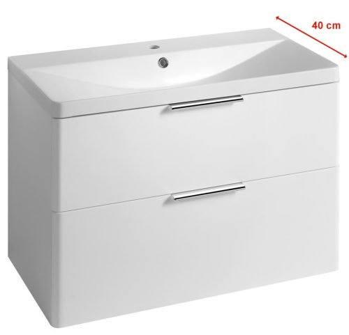 Alsó szekrény, Aqualine Deneb mosdótartó szekrény 80,5x55x39,4 cm, matt fehér DN284