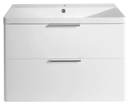 Alsó szekrény, Aqualine Deneb mosdótartó szekrény 80,5x55x39,4 cm, matt fehér DN284