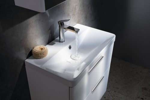 Alsó szekrény, Aqualine Deneb mosdótartó szekrény 80,5x55x39,4 cm, matt fehér DN284