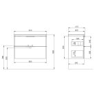 Alsó szekrény, Aqualine Deneb mosdótartó szekrény 80,5x55x39,4 cm, matt fehér DN284