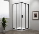 Zuhanykabin, Sapho Polysan Easy Line Black szögletes zuhanykabin, matt fekete 80x80 EL5215B