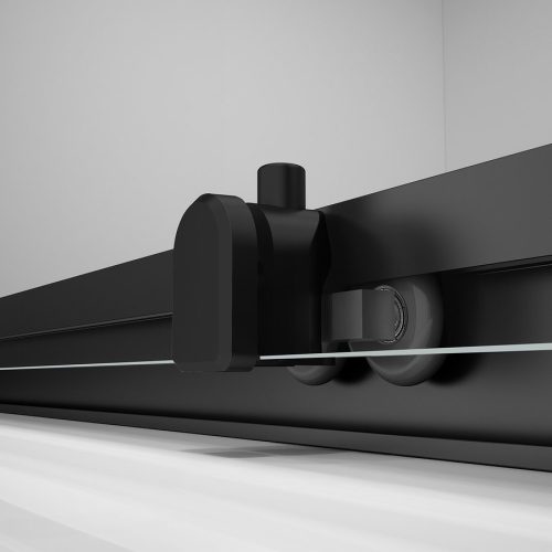 Zuhanykabin, Sapho Polysan Easy Line Black szögletes zuhanykabin, matt fekete 80x80 EL5215B