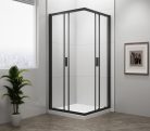 Zuhanykabin, Sapho Polysan Easy Line Black szögletes zuhanykabin, matt fekete 80x80 EL5215B