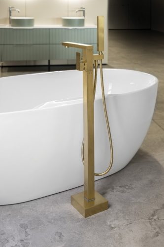 Kádtöltő csaptelep, Sapho Cubemix szabadonálló kádtöltő csaptelep, matt fekete CM021GB