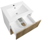 Alsó szekrény, Aqualine Paneda Strip mosdótartó szekrény, 59,5x55x45,2cm, emporio tölgy PN360