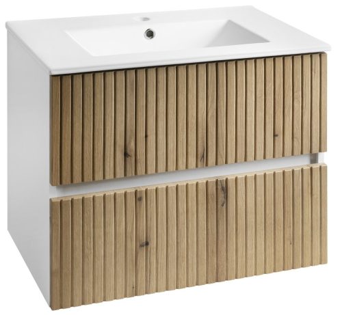 Alsó szekrény, Aqualine Paneda Strip mosdótartó szekrény, 69,5x55x45,2cm, emporio tölgy PN370