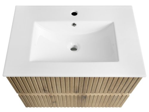 Alsó szekrény, Aqualine Paneda Strip mosdótartó szekrény, 69,5x55x45,2cm, emporio tölgy PN370