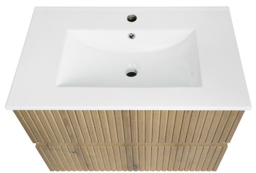 Alsó szekrény, Aqualine Paneda Strip mosdótartó szekrény, 74,5x55x45,2cm, emporio tölgy PN375