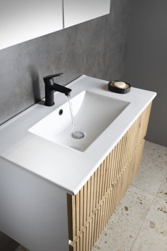 Alsó szekrény, Aqualine Paneda Strip mosdótartó szekrény, 79,5x55x45,2cm, emporio tölgy PN380