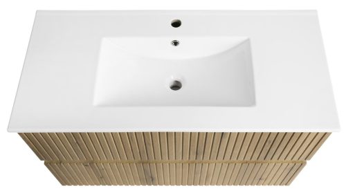Alsó szekrény, Aqualine Paneda Strip mosdótartó szekrény, 99,5x55x45,2cm, emporio tölgy PN310