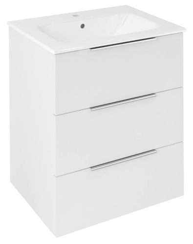 Alsó szekrény, Sapho Cirasa mosdótartó szekrény 59,2x75x46cm, fényes fehér CR631-3030