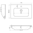Mosdó, Sapho Sanovit Piedra kerámia mosdó, 71x46,5cm 43071