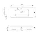 Mosdó, Sapho Sanovit Piedra kerámia mosdó, 101x46,5cm 43101