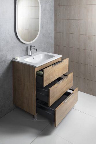 Alsó szekrény, Sapho Cirasa mosdótartó szekrény 59,2x75x46 cm fényes fehér CR631-3030