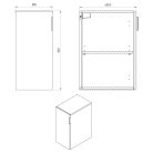 Alsó szekrény, Sapho Cirasa 30x64x46 cm fényes fehér CR301-3030