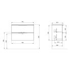 Alsó szekrény, Sapho Cirasa mosdótartó szekrény 78x54x39 cm fényes fehér CR792-3030