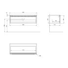 Alsó szekrény, Sapho Kerala mosdótartó szekrény 120x35x47,5 cm verde KR120-4444
