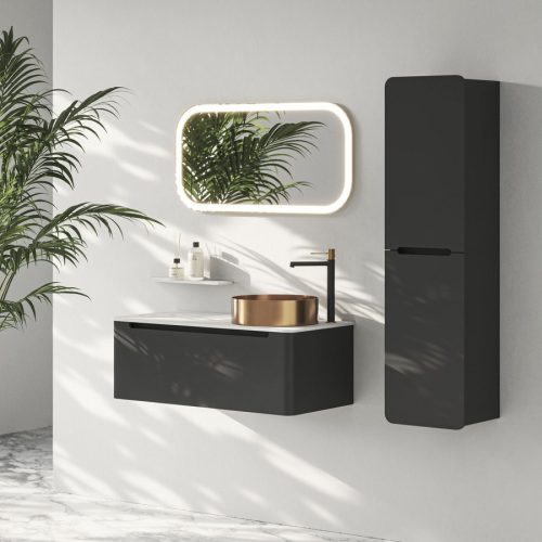 Mosdópult, Sapho Kerala rockstone pult 102x1,2x48,5 cm matt fehér KR100-0101