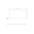 Mosdópult, Sapho Kerala rockstone pult 102x1,2x48,5 cm matt fehér KR100-0101