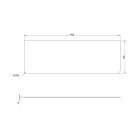 Mosdópult, Sapho Kerala rockstone pult 142x1,2x48,5 cm matt fehér KR140-0101