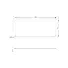 Mosdópult, Sapho Premio kompozit pult 122x1,2x48,5 cm matt fekete PRE120-3535