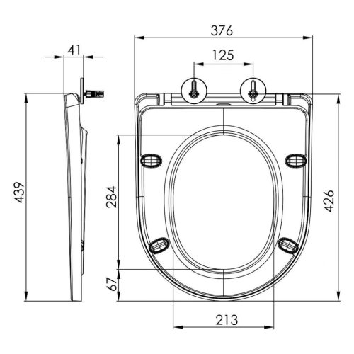 WC tető, Sapho Bruckner Leon wc ülőke, slim, soft-close 301.307.4