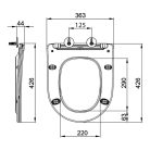 WC tető, Sapho Paco slim, soft-close wc ülőke PCS1012BE