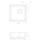 Mosdó, Sapho Sanna öntött márvány mosdó 25x25 cm SN250