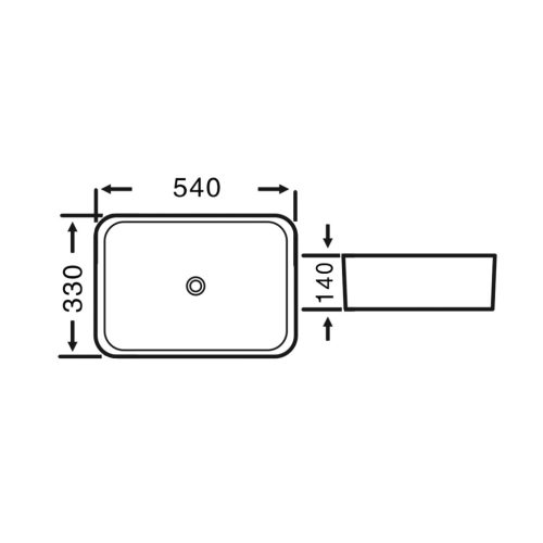 Mosdó, Aqualine kerámia mosdó 54x33 cm 54331