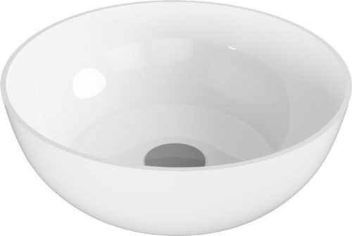 Mosdó, Sapho Banera Round öntött márvány mosdó 39 cm, fehér 14337