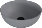 Mosdó, Sapho Banera Round öntött márvány mosdó 39 cm, matt szürke 14337.31