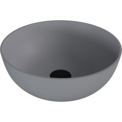   Mosdó, Sapho Banera Round öntött márvány mosdó 39 cm, matt szürke 14337.31
