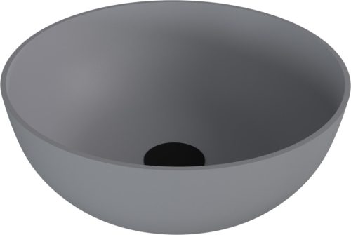 Mosdó, Sapho Banera Round öntött márvány mosdó 39 cm, matt szürke 14337.31