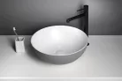 Mosdó, Sapho Banera Round öntött márvány mosdó 39 cm, fehér/matt szürke 14337.32