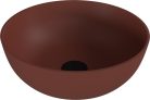 Mosdó, Sapho Banera Round öntött márvány mosdó 39 cm, matt barna 14337.71