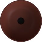 Mosdó, Sapho Banera Round öntött márvány mosdó 39 cm, matt barna 14337.71