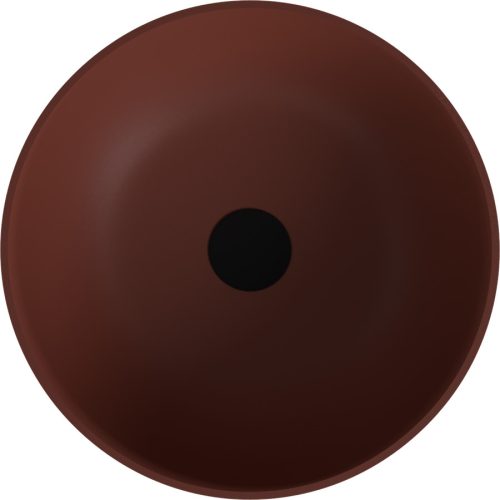 Mosdó, Sapho Banera Round öntött márvány mosdó 39 cm, matt barna 14337.71